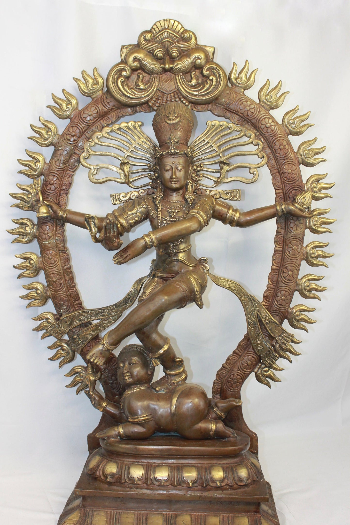 Shiva Nataraja Sculpture Lord of Dance Statue Dancing Shiva Murti Balinese Hindu art Lost Handmade wax cast solid Bronze 3 ft tall - Acadia World Traders