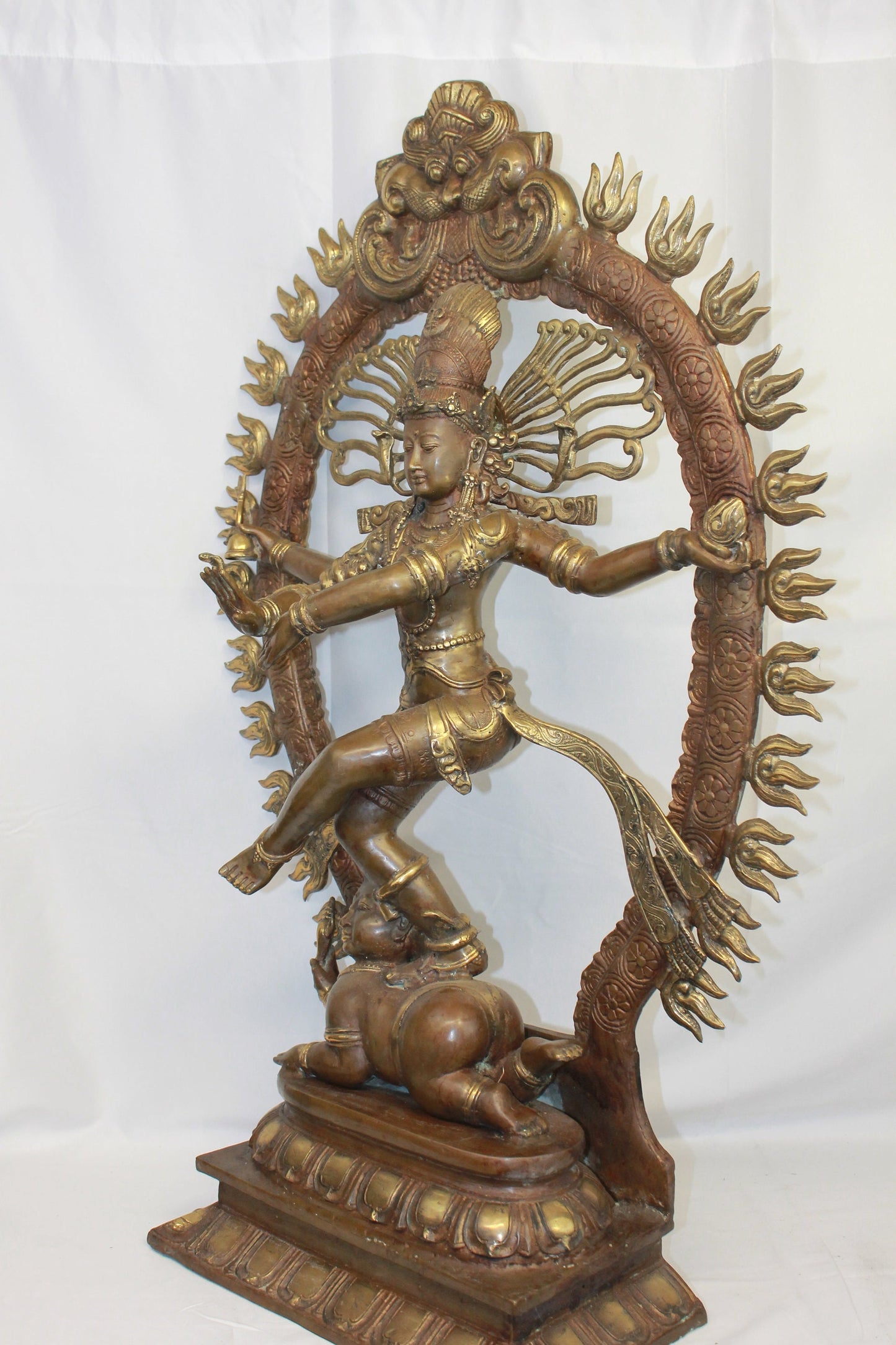 Shiva Nataraja Sculpture Lord of Dance Statue Dancing Shiva Murti Balinese Hindu art Lost Handmade wax cast solid Bronze 3 ft tall - Acadia World Traders