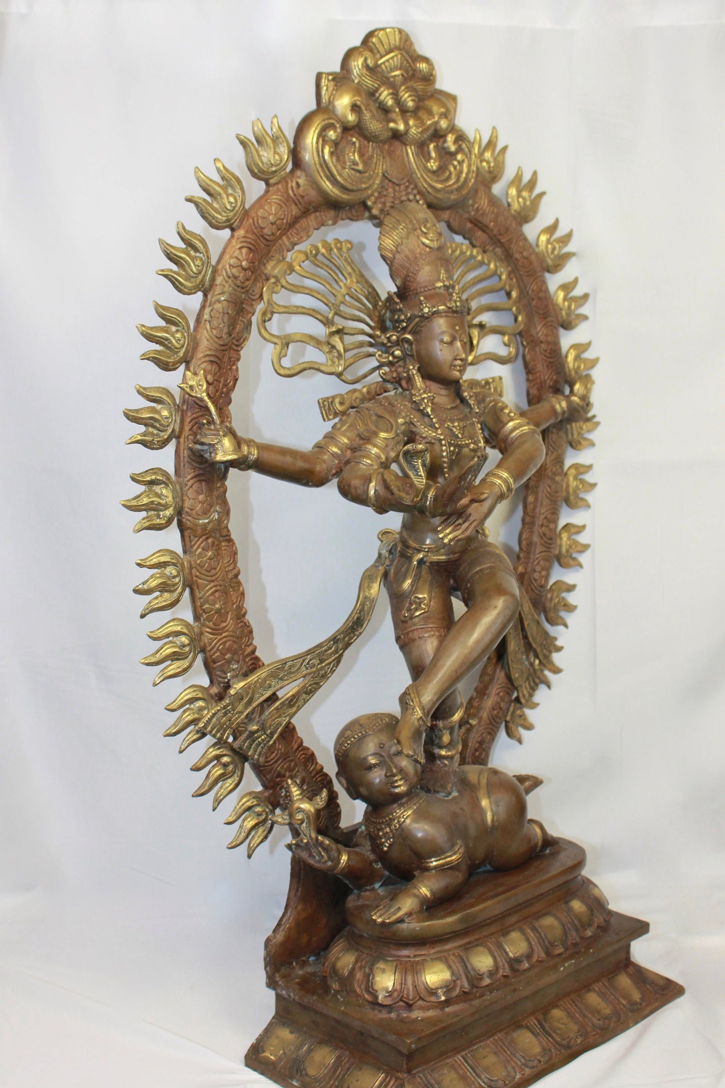 Shiva Nataraja Sculpture Lord of Dance Statue Dancing Shiva Murti Balinese Hindu art Lost Handmade wax cast solid Bronze 3 ft tall - Acadia World Traders