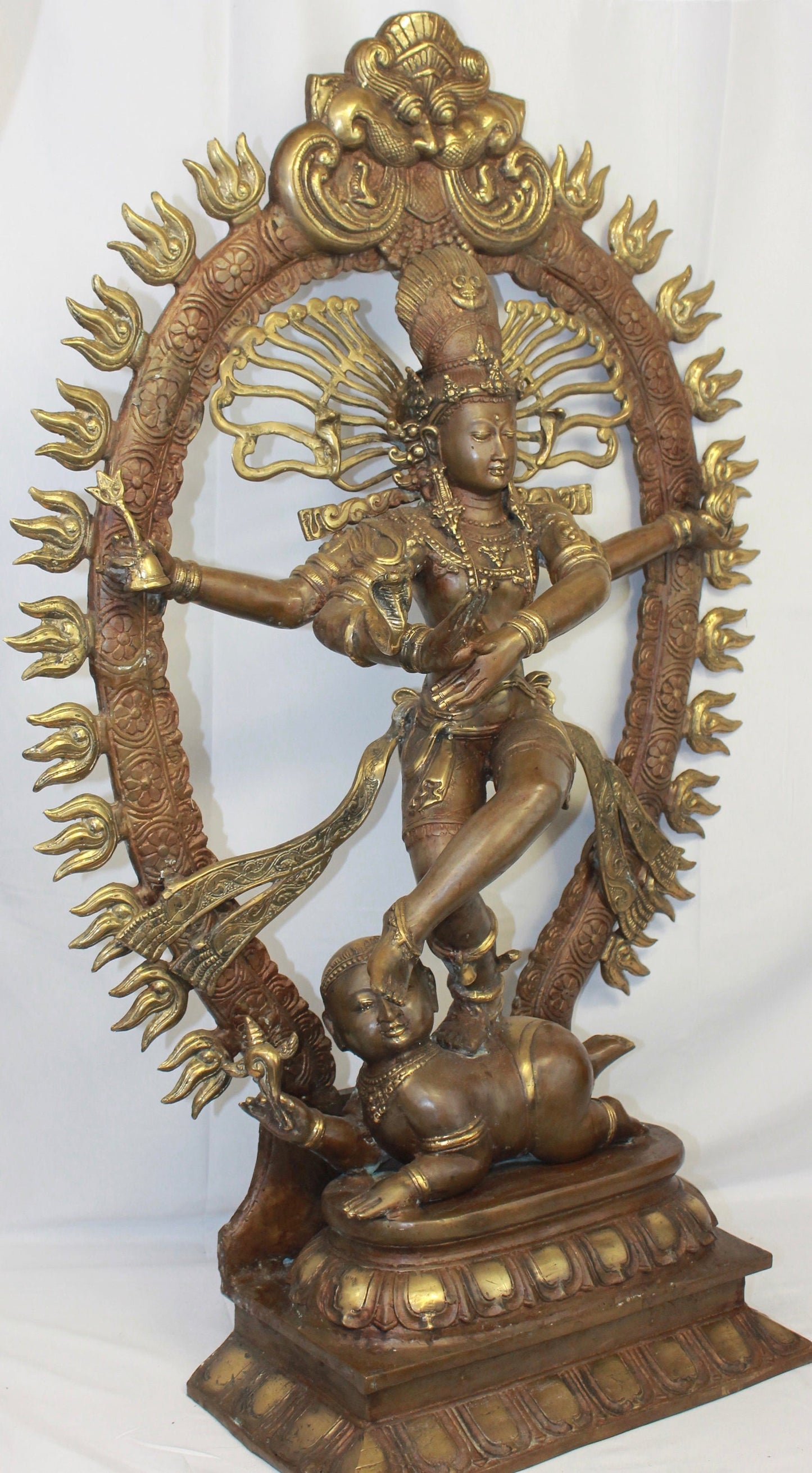 Shiva Nataraja Sculpture Lord of Dance Statue Dancing Shiva Murti Balinese Hindu art Lost Handmade wax cast solid Bronze 3 ft tall - Acadia World Traders