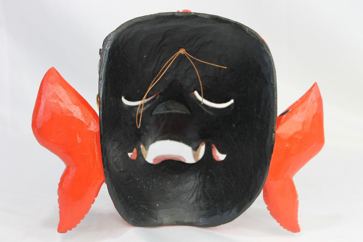 Red Hanuman Mask the Monkey General Balinese Hand Carved Wood carving Bali Folk art wall Art Indonesia