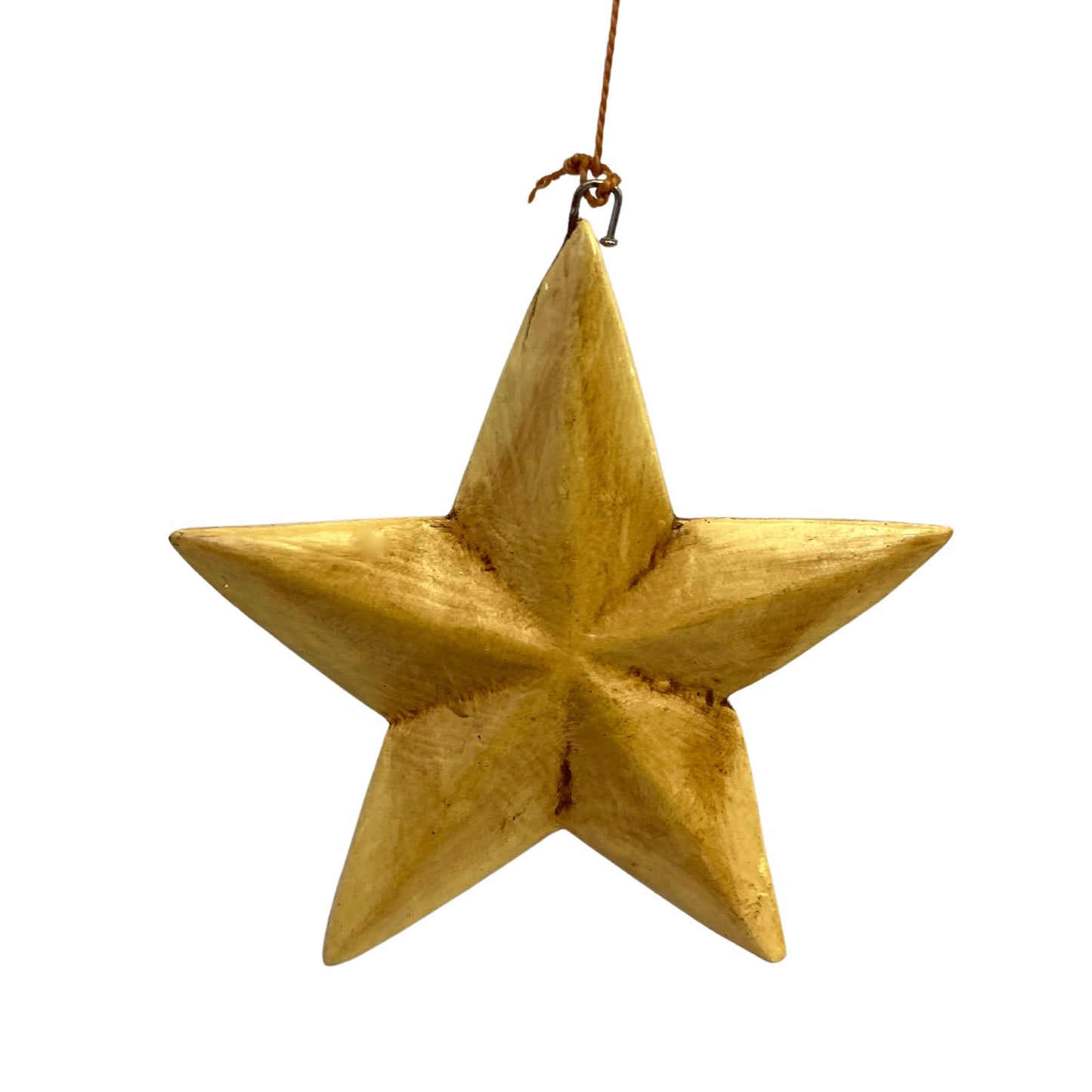 Sun Moon Stars Hanging Mobile Hand Carved Painted Wood Carving Balinese Sunburst Celestial Bodies Bali Folk Art Man in the Moon beige - Acadia World Traders
