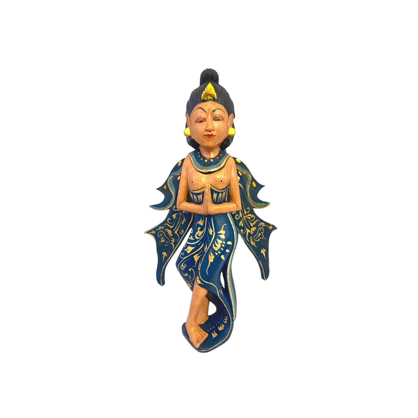Dewi Sri Goddess Hanging Mobile Bali Wall Art Spiritchaser Crib Guardian Balinese Folk Art Hand Carved Wood Carving