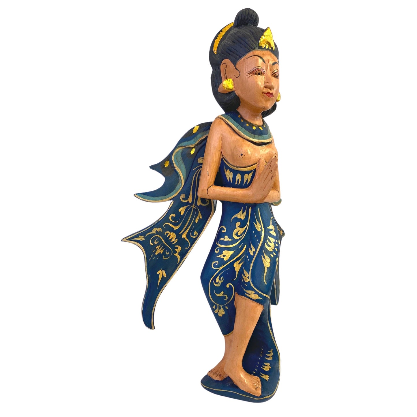 Dewi Sri Goddess Hanging Mobile Bali Wall Art Spiritchaser Crib Guardian Balinese Folk Art Hand Carved Wood Carving