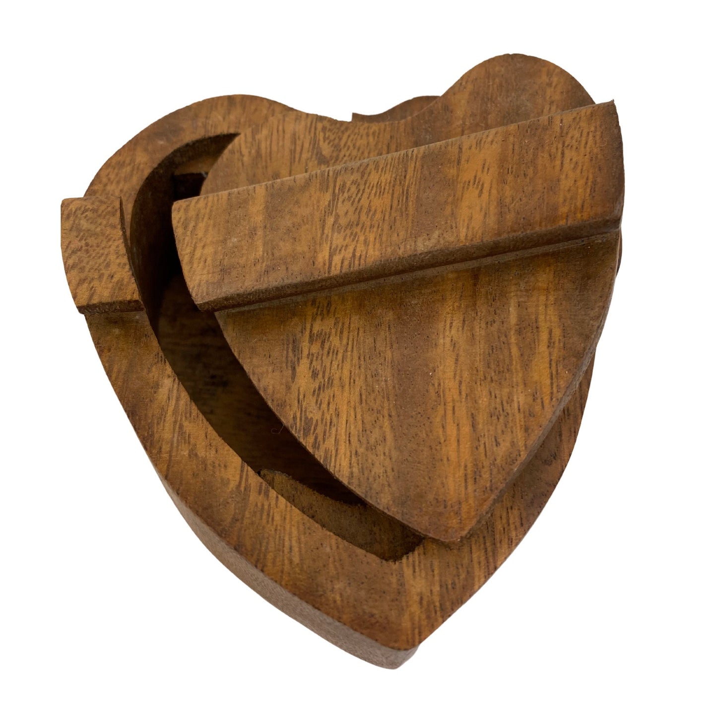 Celestial Sun Sunheart Sunburst Heart Smiling Sun Secret puzzle Box Stash Jewelry gift Box Trinket Box Hand carved suar wood Bali Art