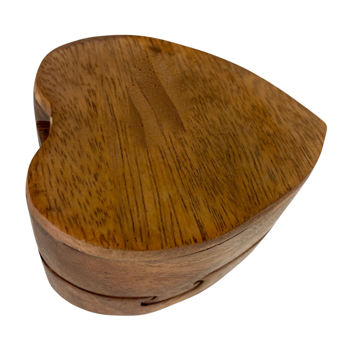 Hand Carved Heart and Sun Celestial Puzzle Box: Wood Stash Box
