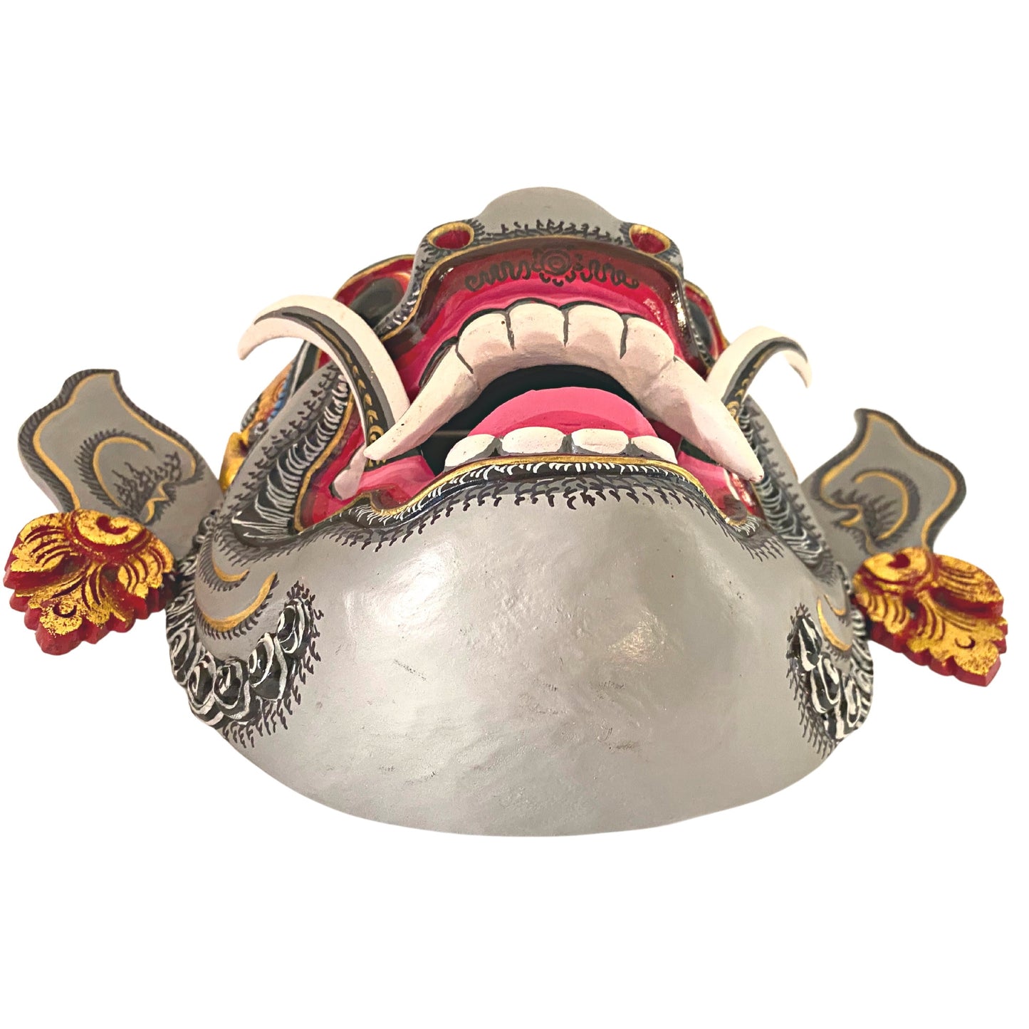 Balinese Barong Pig Mask Hand Carved Wood: Polychrome Wood Carving Indonesian Folk Art