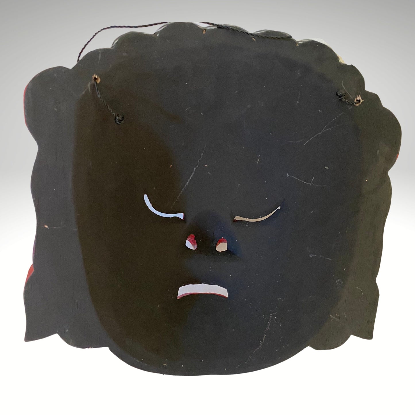 Balinese Ravana Mask Hand Carved Wood: Indonesian Folk Art Wood Carving