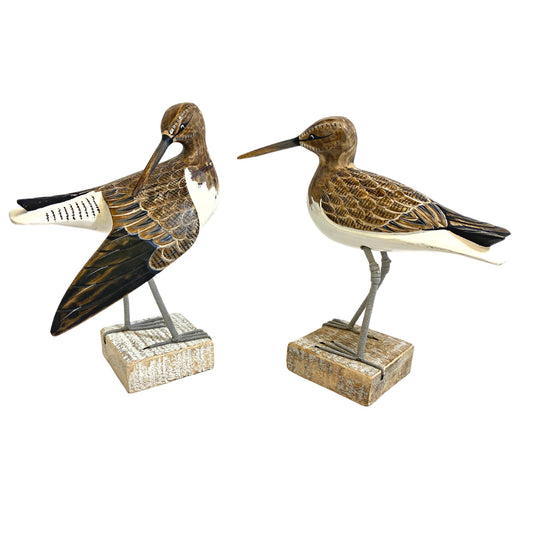 Spotted Sandpiper Curlew Bird Sculpture Hand Carved & Painted Wood Statue Seabird wildlife carving shore bird Shorebird cottage Decor