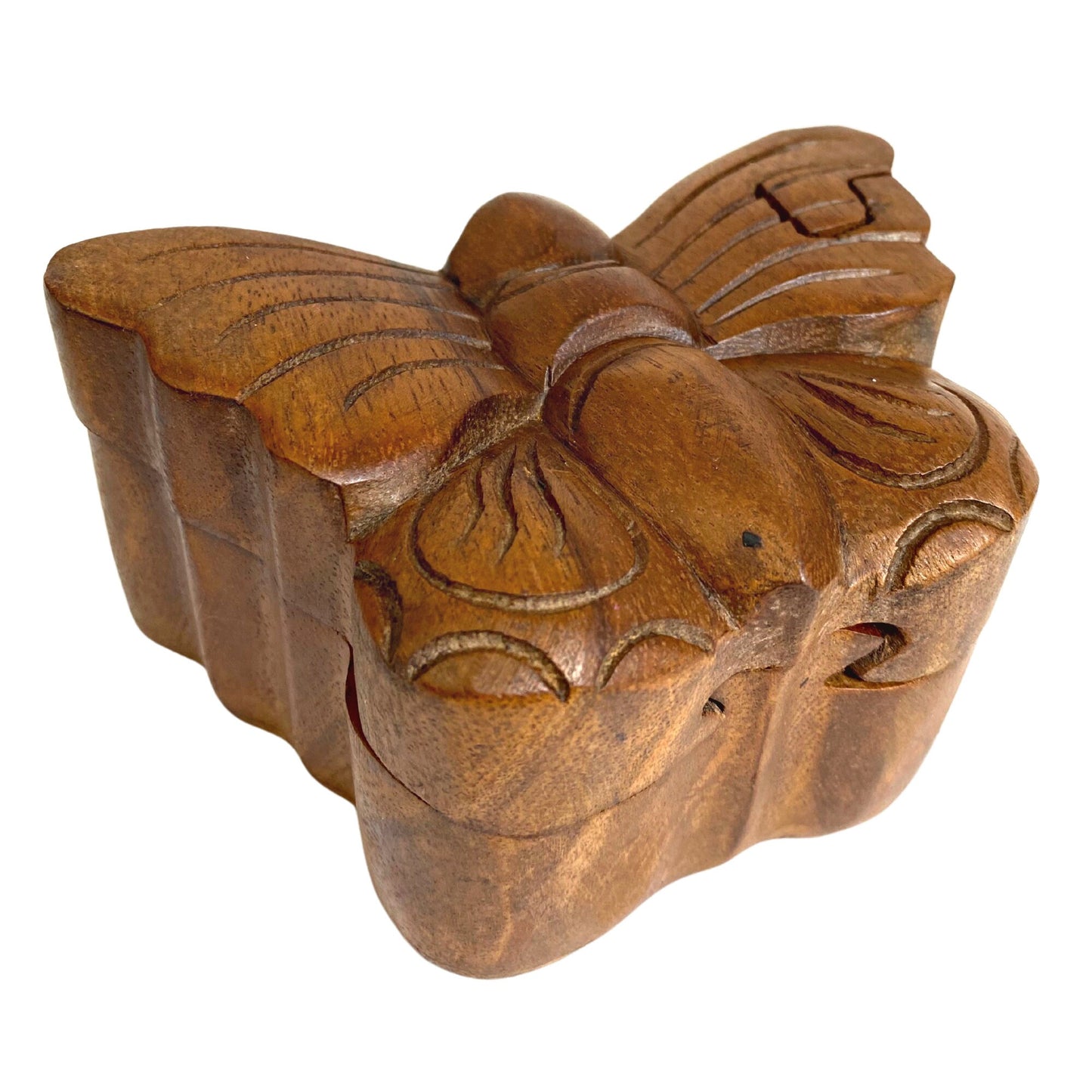 Butterfly Secret Puzzle Box Trinket Box Stash Box Jewelry Gift Box Hand Carved Wood Stocking stuffer