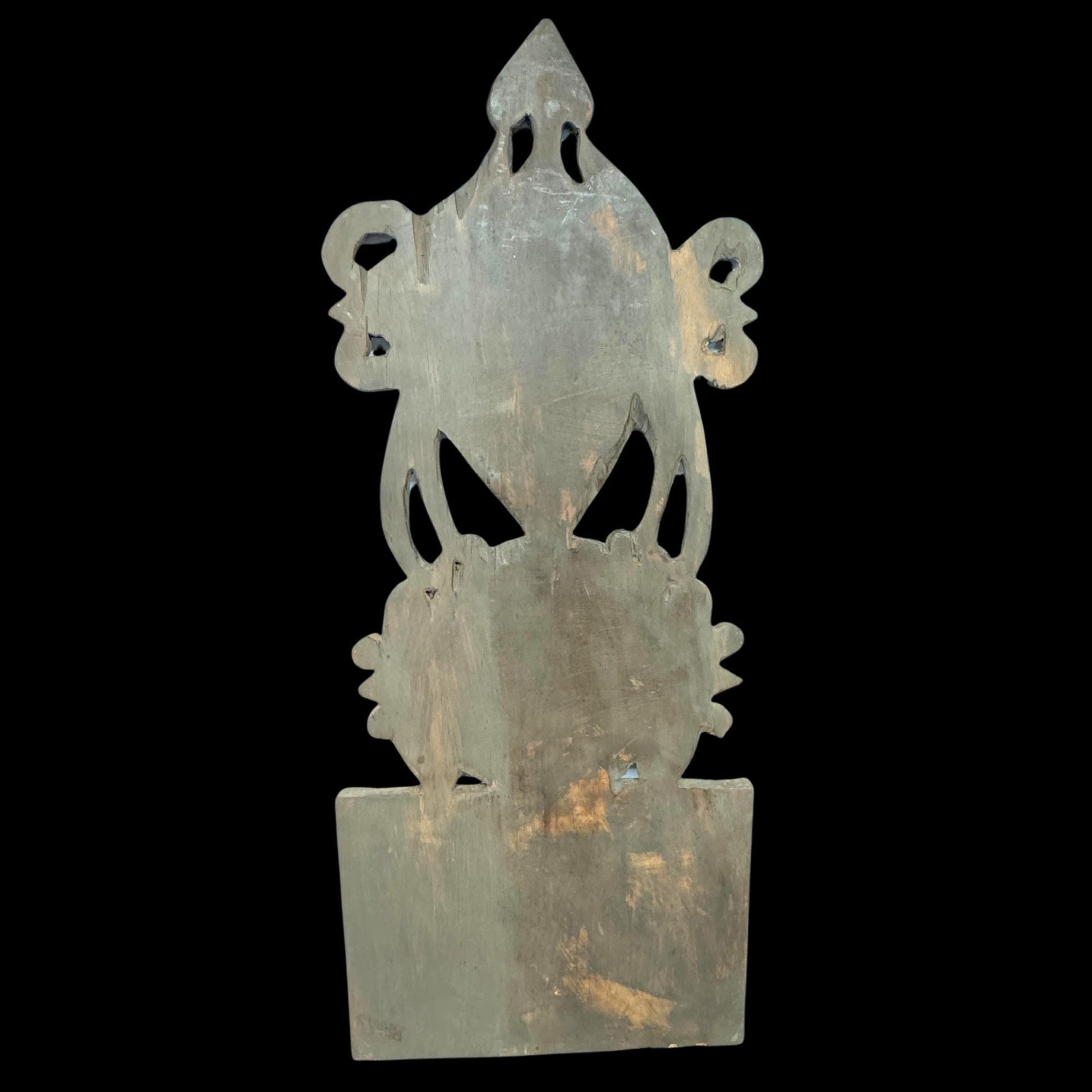 antique Dayak Bahau effigy planting calendar Hand Carved iron wood figure  Pacific Islands Indonesian Oceania culture - Acadia World Traders