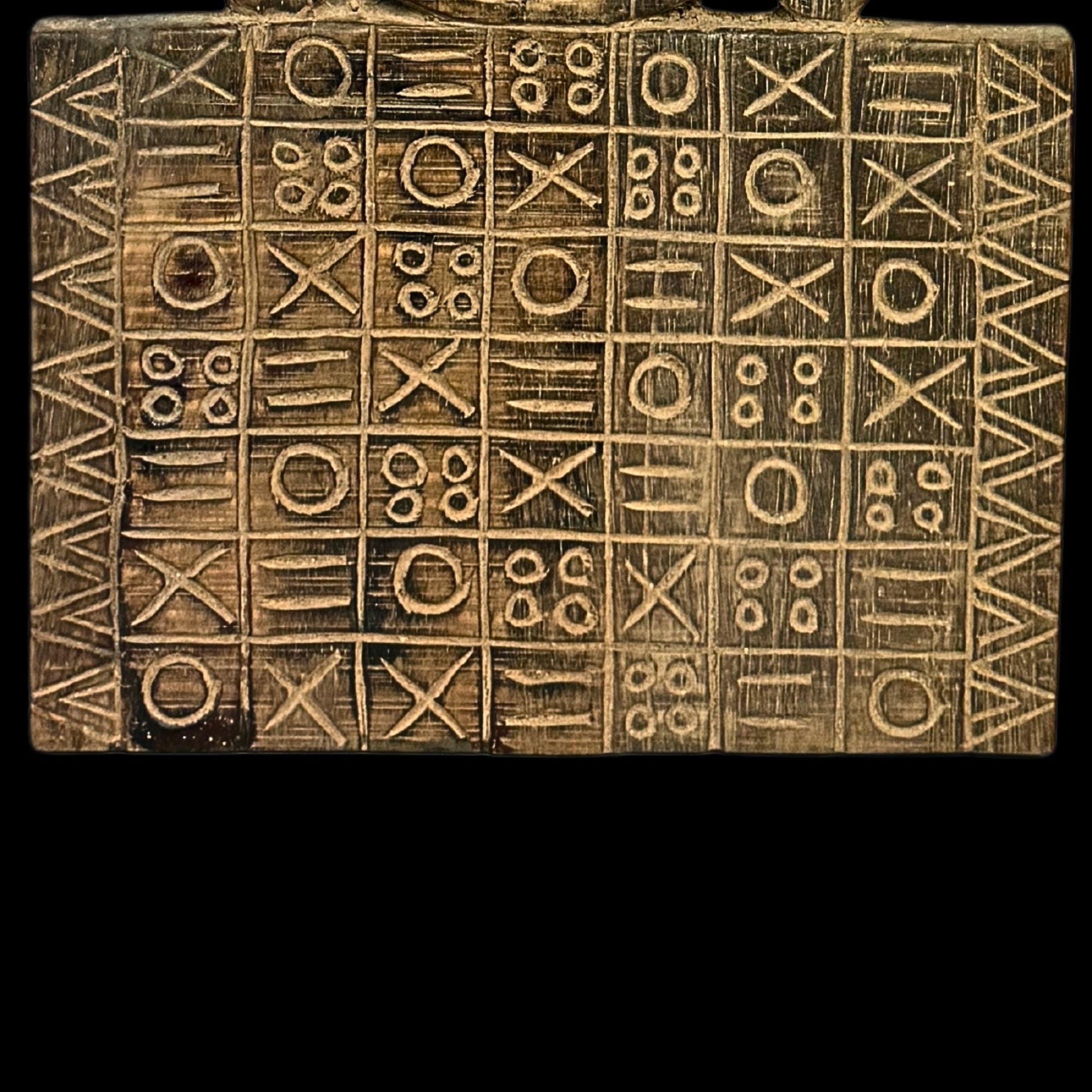 antique Dayak Bahau effigy planting calendar Hand Carved iron wood figure  Pacific Islands Indonesian Oceania culture - Acadia World Traders