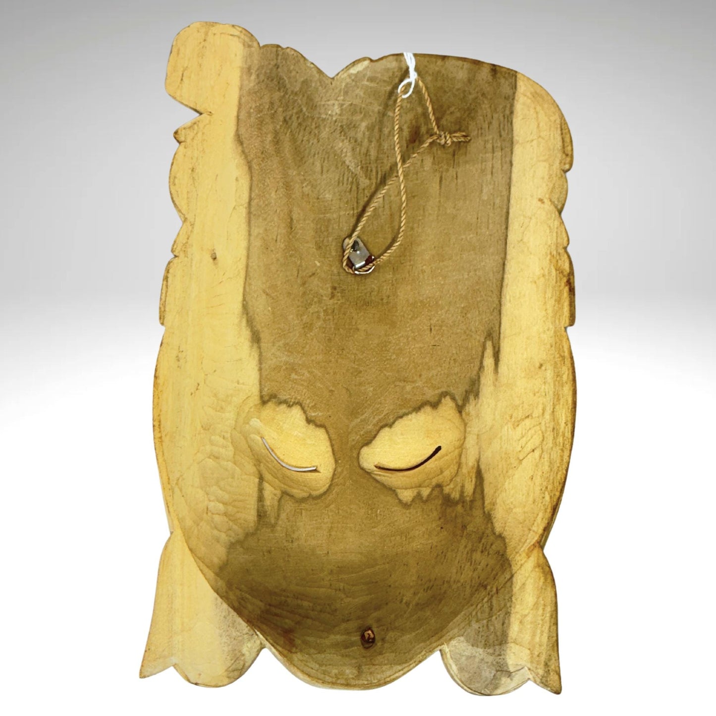 Balinese Dewi Sri Bawang Wood Mask: Hand Carved Bird Goddess Wall Decor