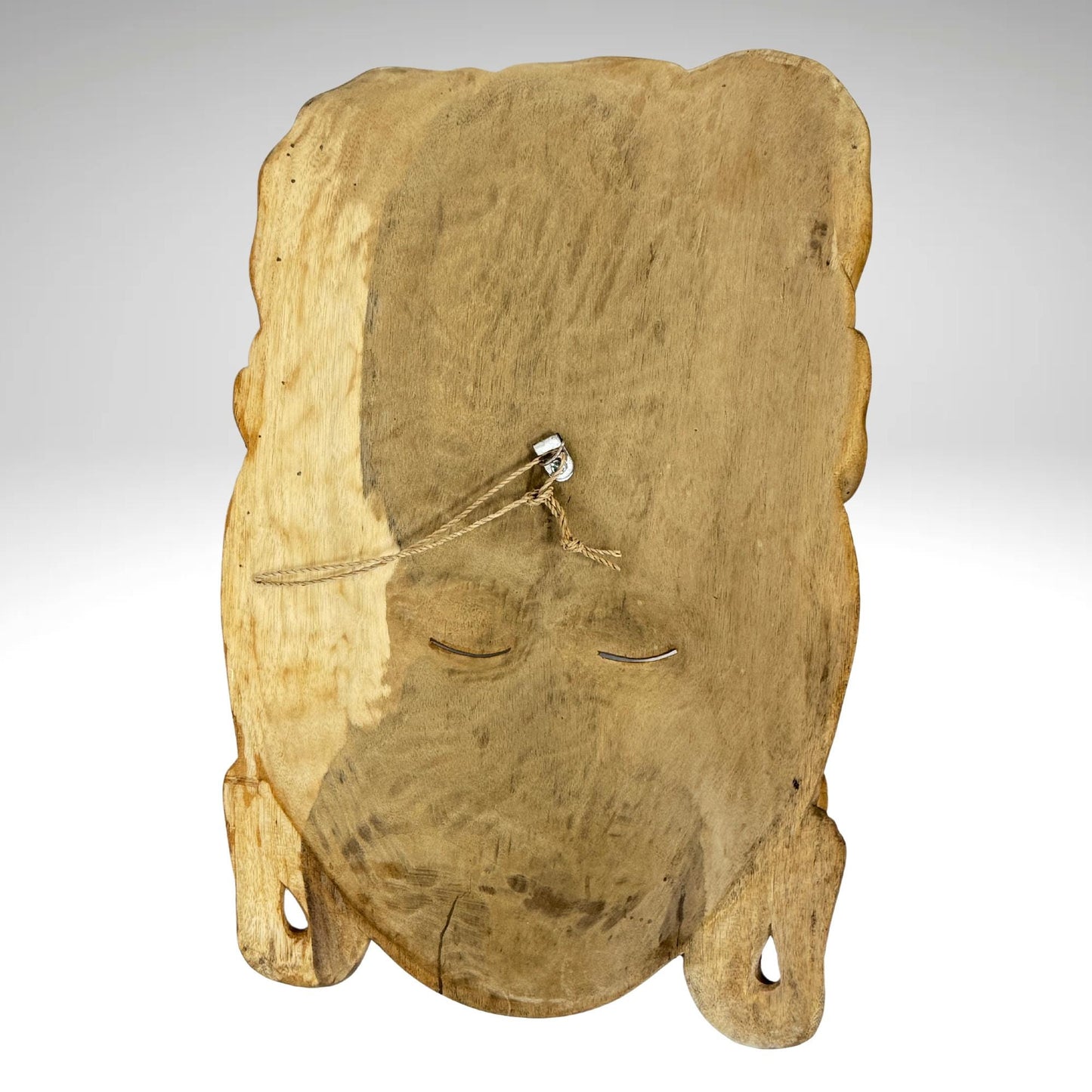 Balinese Mask Dewi Sri With Frogs Fertility Good Luck Abundance Goddess Hand Carved Wood Carving Bali folk art wall decor - Acadia World Traders