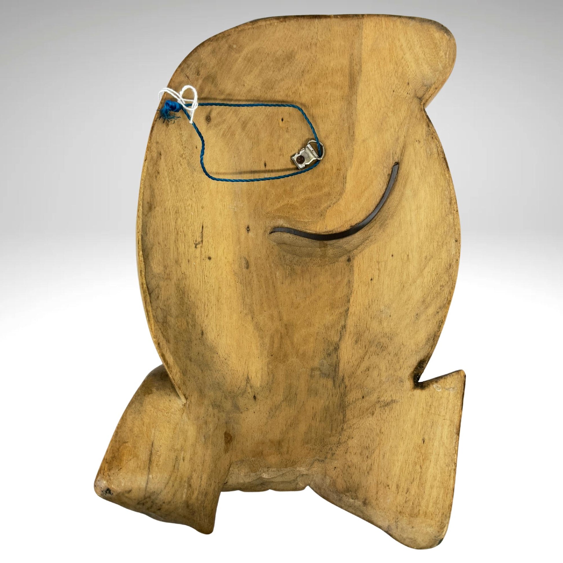 Balinese Bondres Mask Abstract Demon Mustache One eyed Man Bali Folk Art Wall Decor Hand carved wood Carving - Acadia World Traders