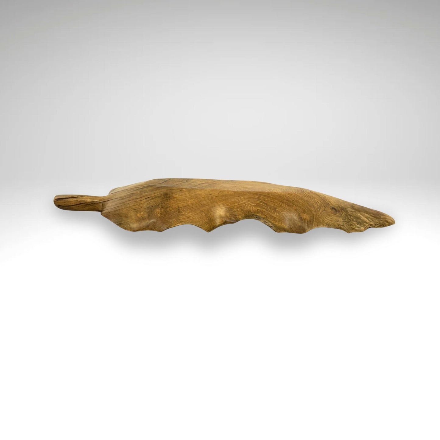 Hand Carved Teak Leaf Tray: Reclaimed Wood Charcuterie Board