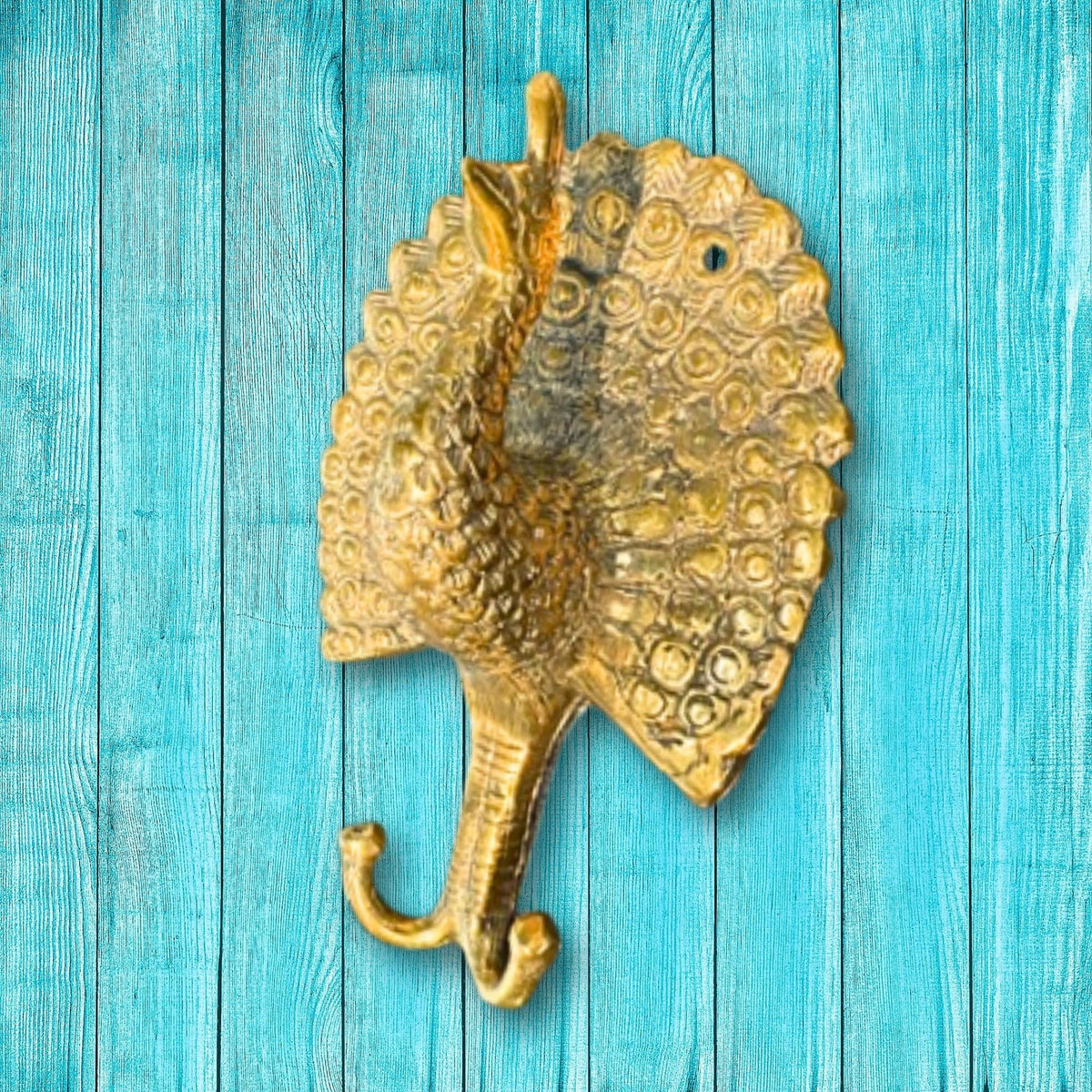 Peacock Bird wall hook Coat Hanger Genuine Bronze Boho Wall Decor