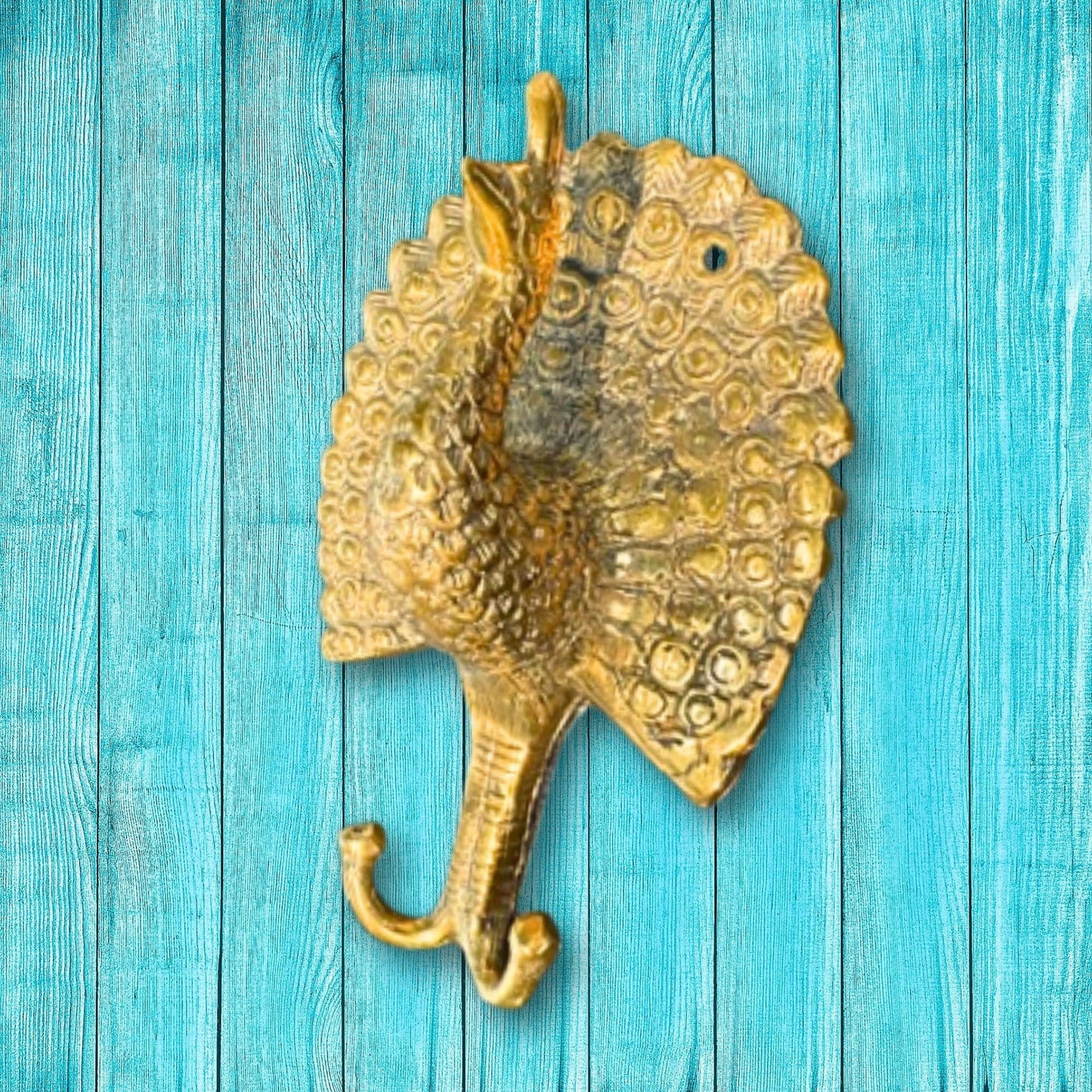 Peacock Bird wall hook Coat Hanger Genuine Bronze Boho Wall Decor