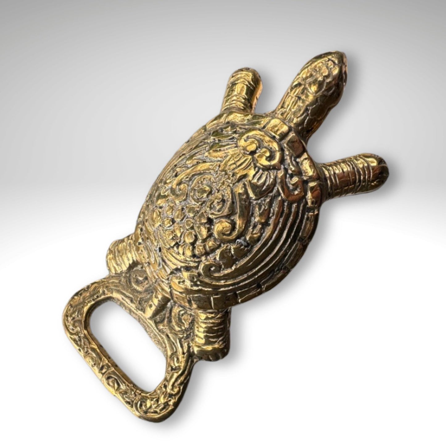 Solid Bronze Turtle Bottle Opener: Nautical Beach Barware