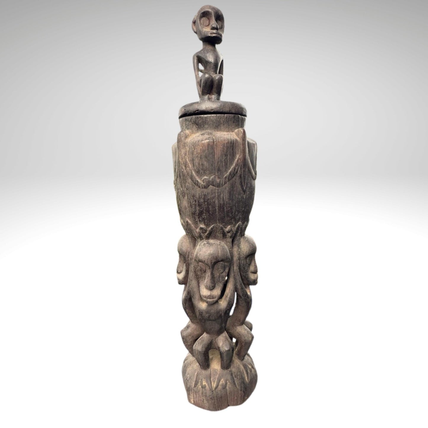 Indonesian Ancestor Carved Wood Fetish Statue, Human Figure, Tribal Art Carving, Timor Indonesia