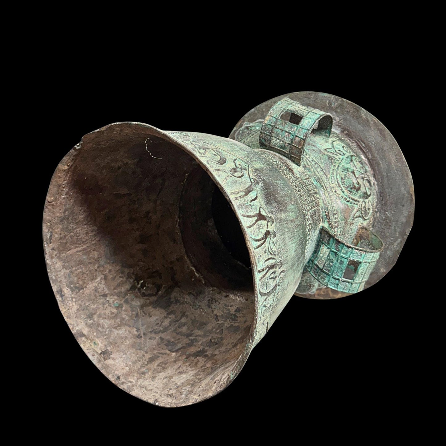 Vintage Balinese Bronze Rain Drum: Garden Sculpture Side Table Indonesian Ethnographic Art