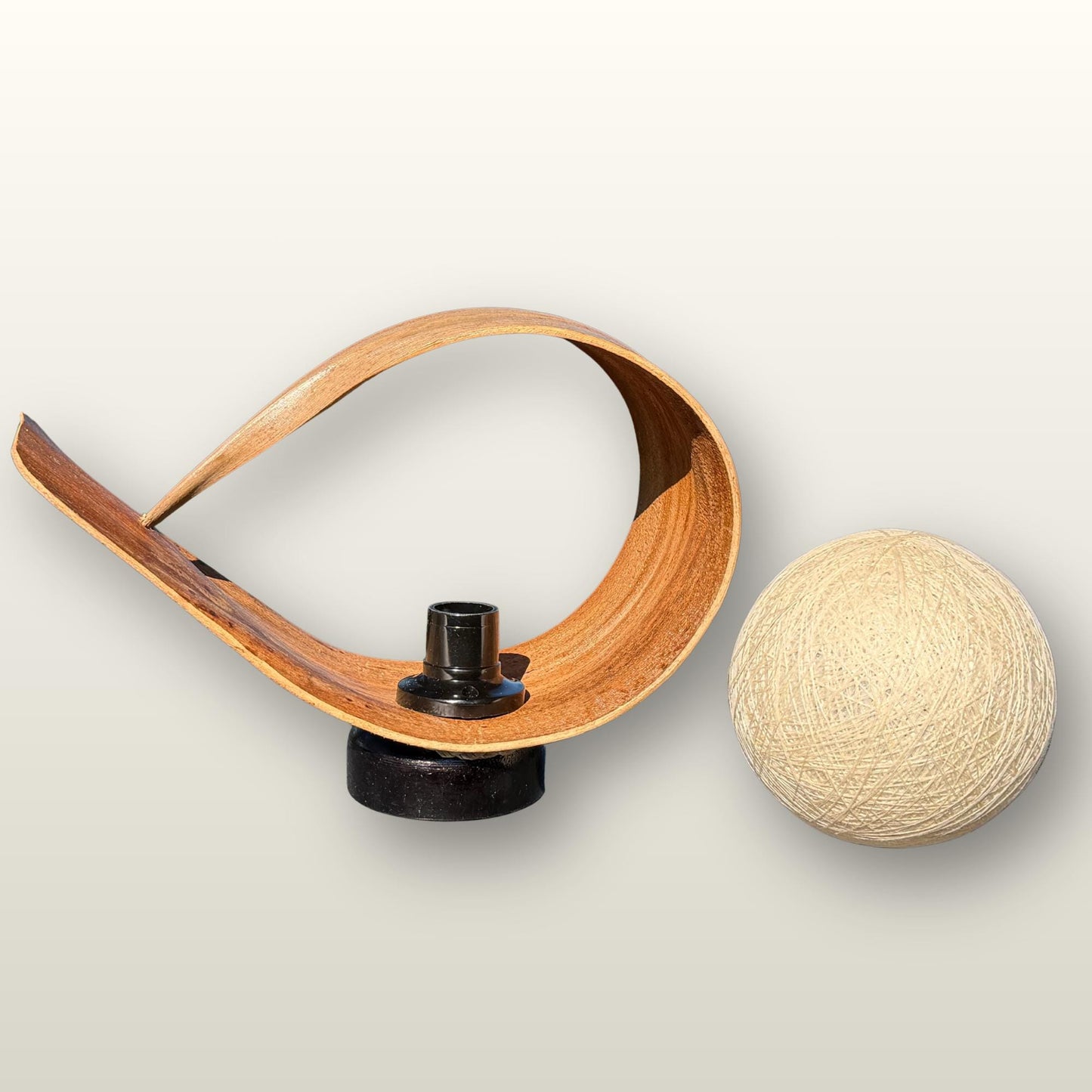 Handmade Palm Frond Teardrop Lamp: Boho Accent Lighting