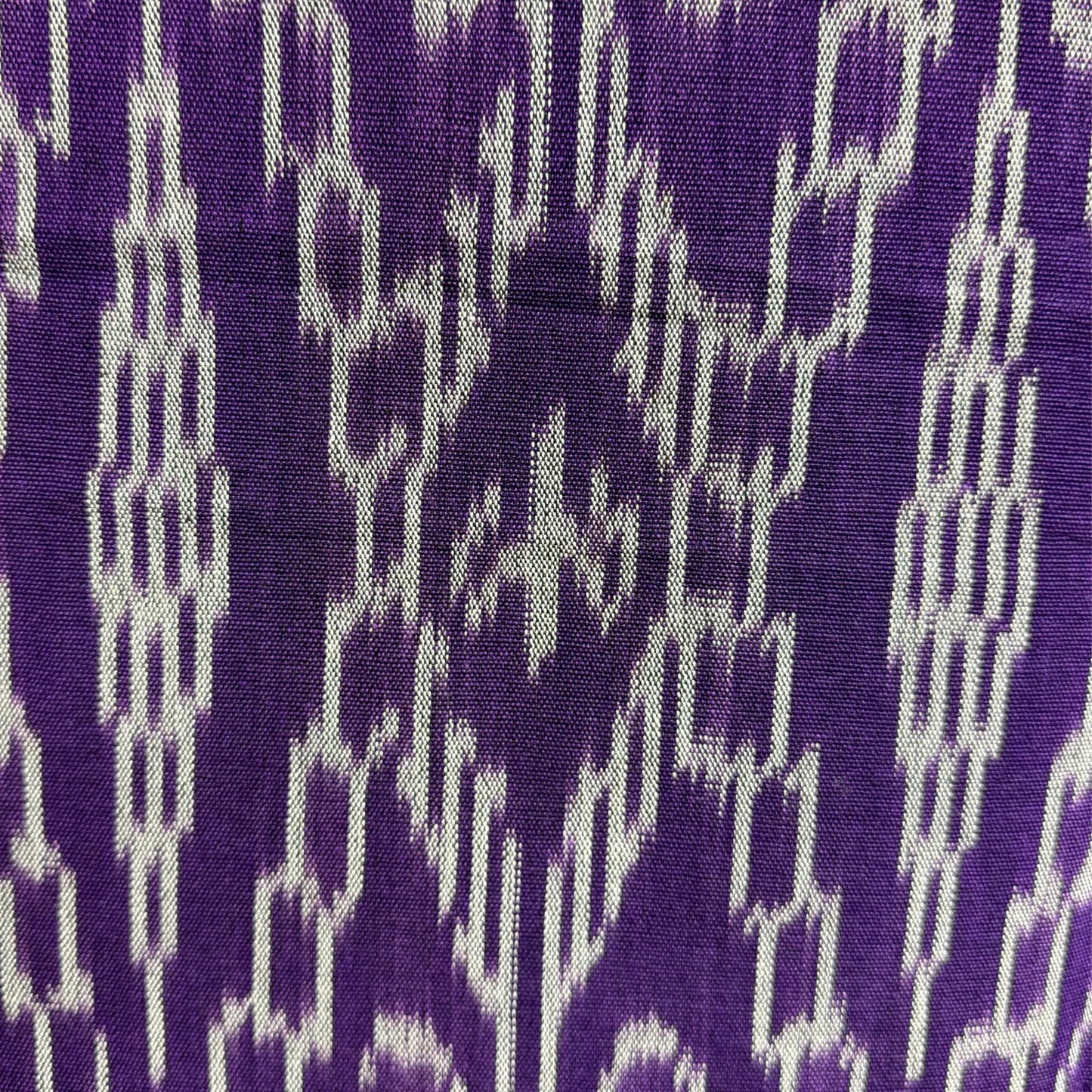 Hand woven Purple & gray Ikat Cotton Tapestry: Hand Loomed Indonesian Blanket (45x90)
