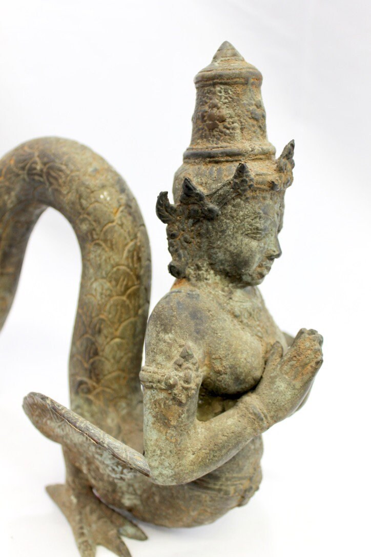 Balinese Mermaid Sculpture Nyi Ratu Blorong of the South Seas Indonesian Bronze Statue