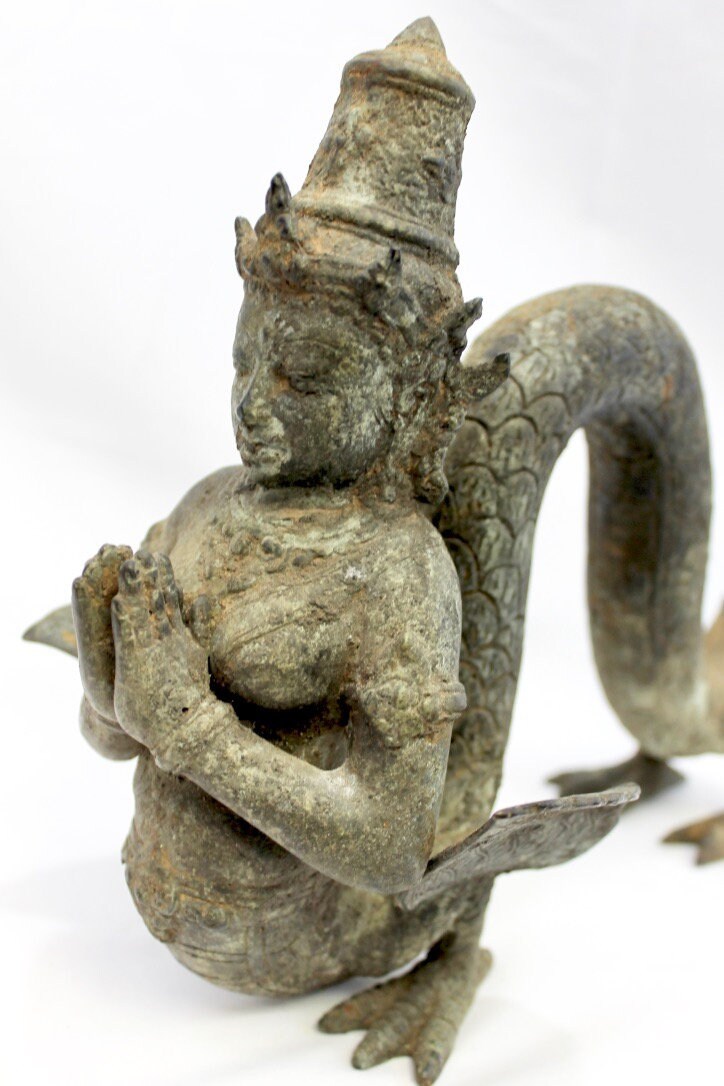 Balinese Mermaid Sculpture Nyi Ratu Blorong of the South Seas Indonesian Bronze Statue