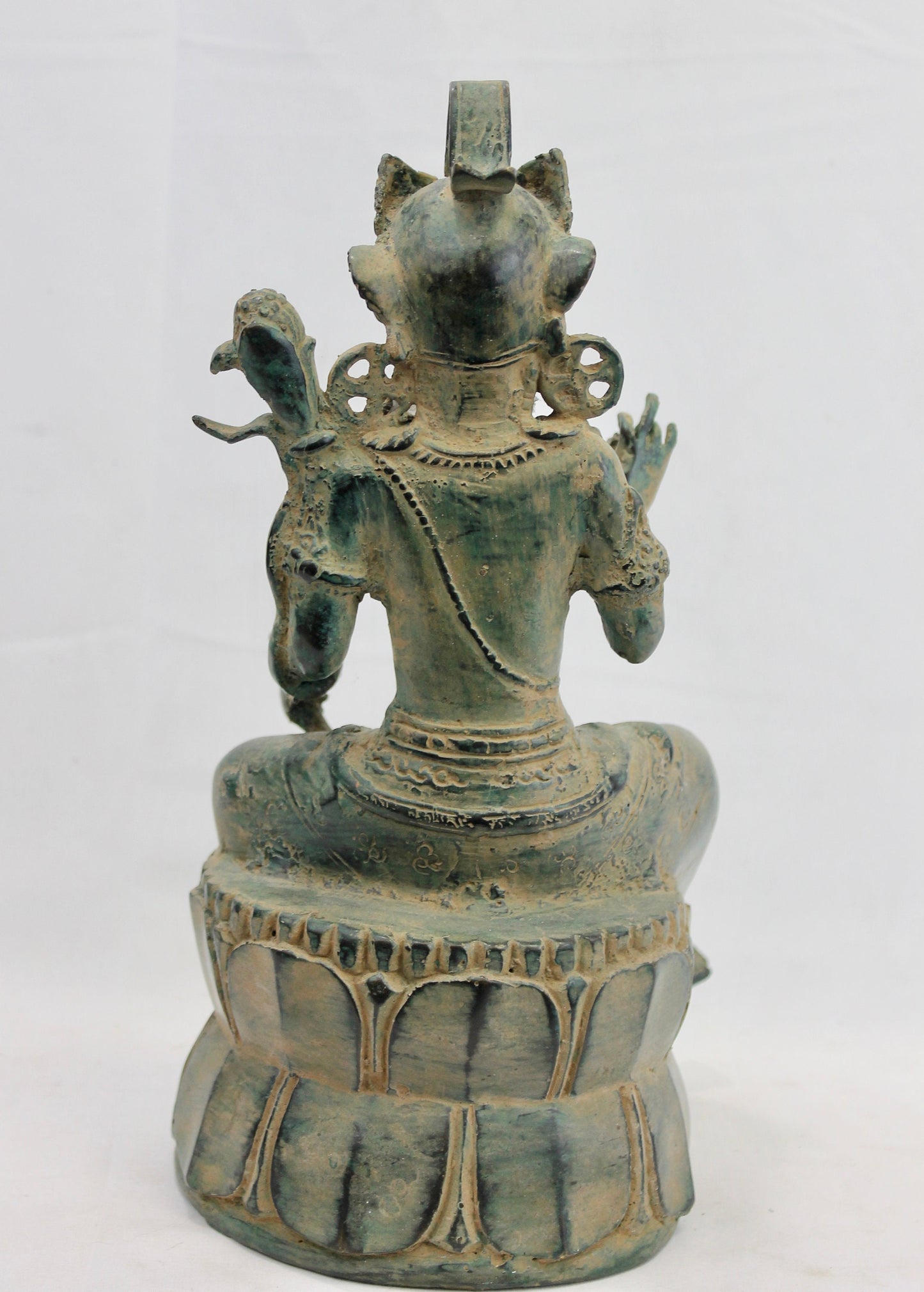 Balinese Dewi Sri Verdigris Bronze Statue Rice Goddess Lost wax Art Sculpture Bali Art