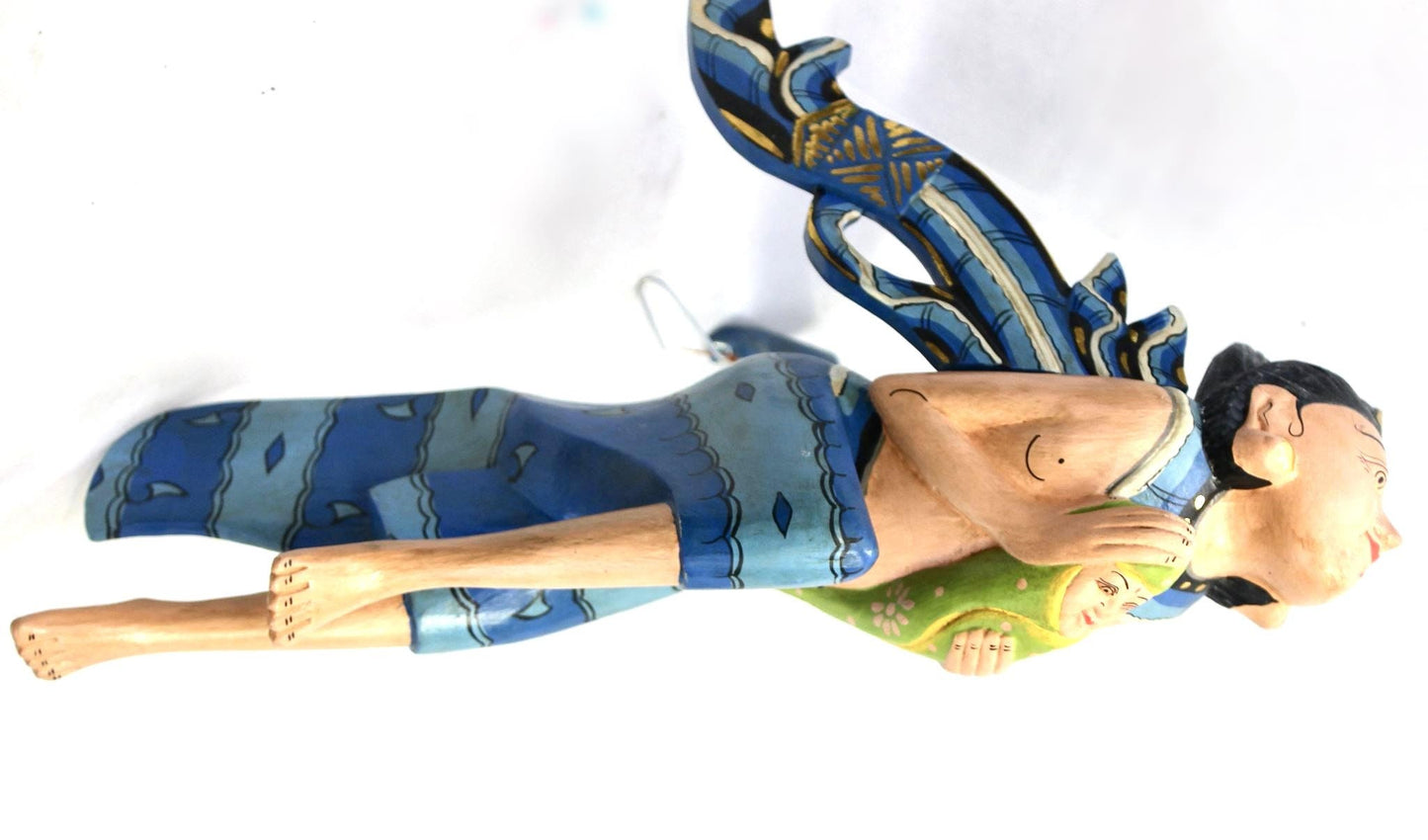 Flying Dewi Sri Fertility Goddess Mobile Spiritchaser Mother & Baby Balinese folk art