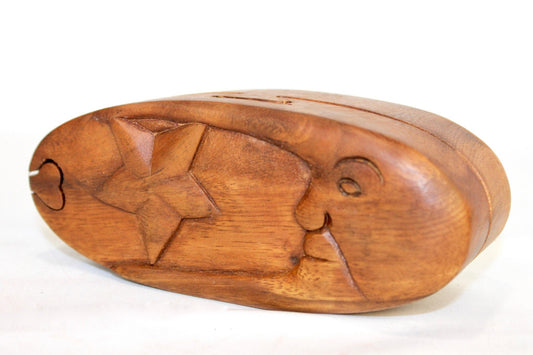 Celestial Man in the Moon Star & Moon Secret Puzzle Box Trinket Jewelry gift box Stash box