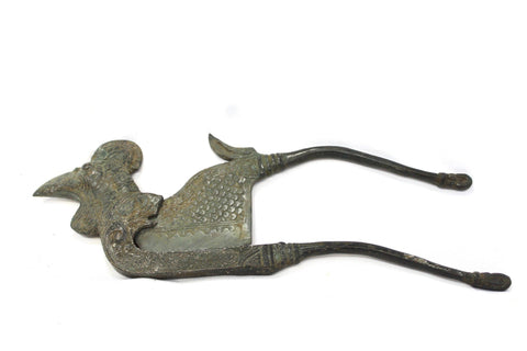 Antique Indonesian Betel Nut Pinang Scissors Bronze Chicken Shape 12&quot; LONG