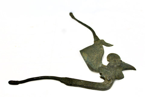 Antique Indonesian Betel Nut Pinang Scissors Bronze Chicken Shape 12&quot; LONG - Acadia World Traders