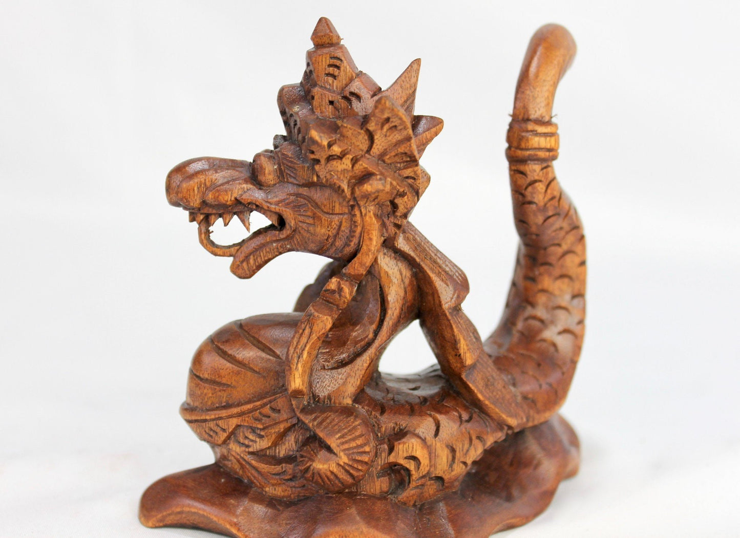 Balinese Miniature Balinese Naga Dragon Basuki Cosmic Naga Hand Carved wood carving Statue