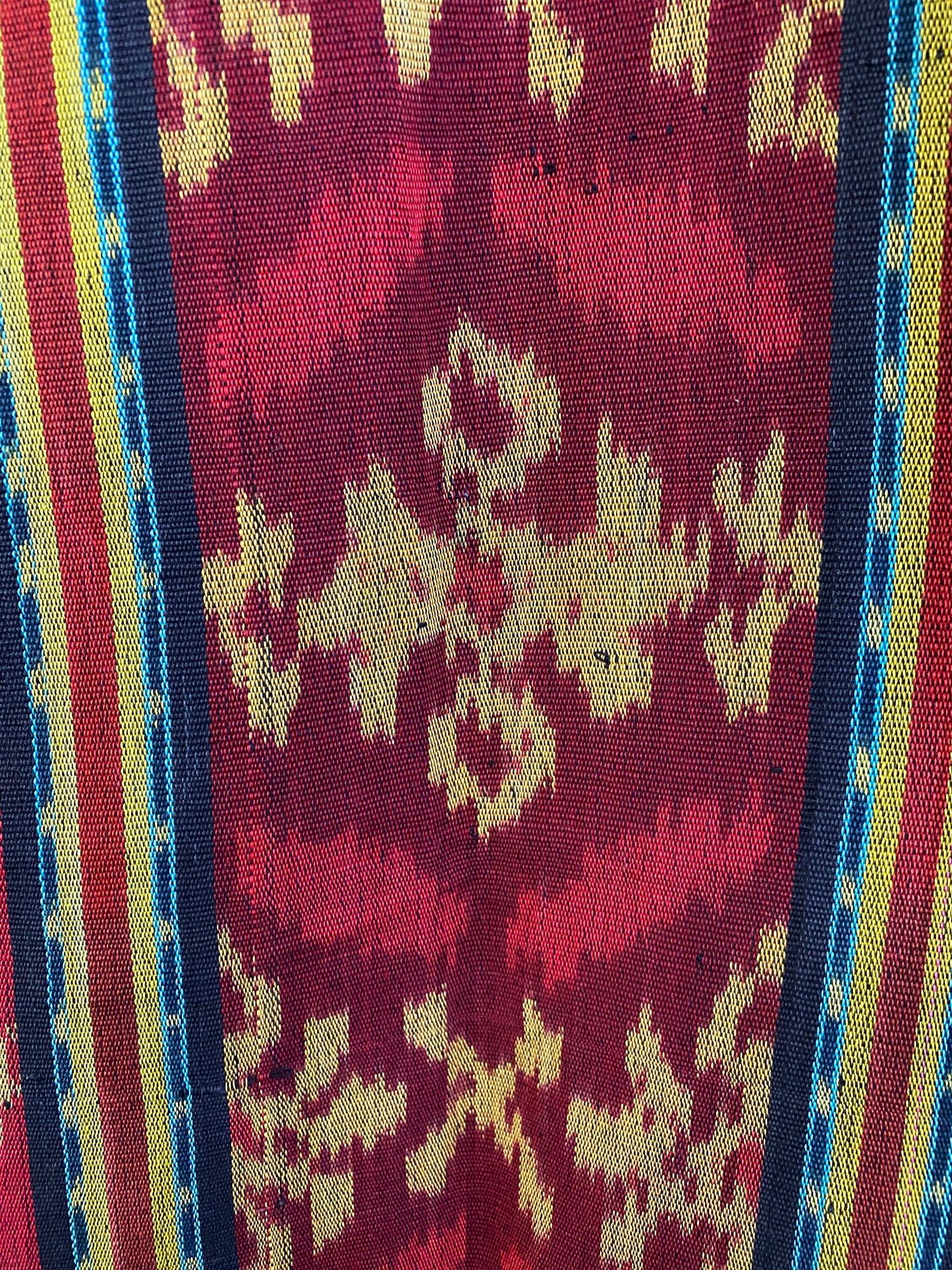 Handwoven Ikat Cotton Tapestry: Ethnic Indonesian Cloth Wall Hanging,
