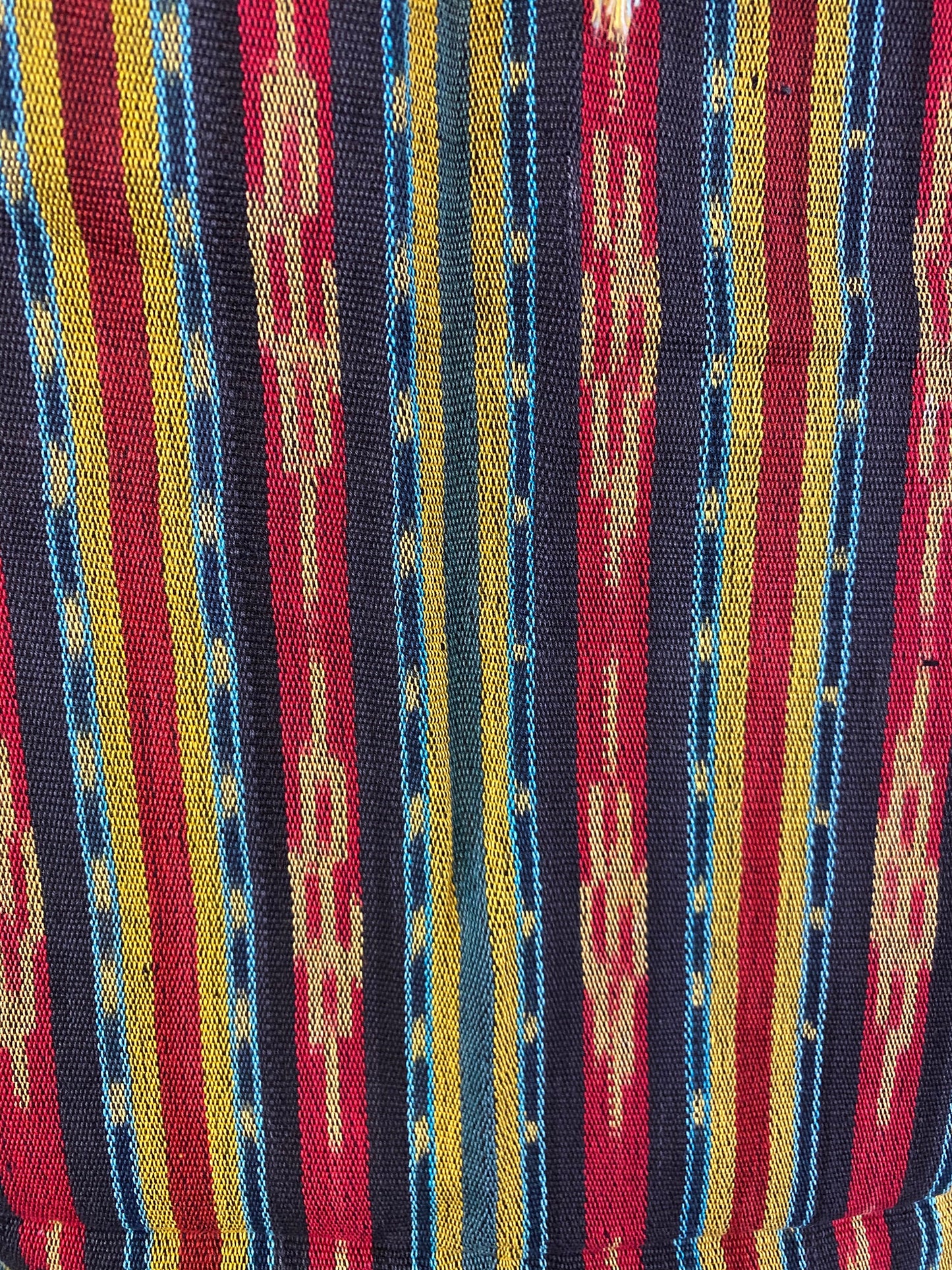 Handwoven Ikat Cotton Tapestry: Ethnic Indonesian Cloth Wall Hanging,