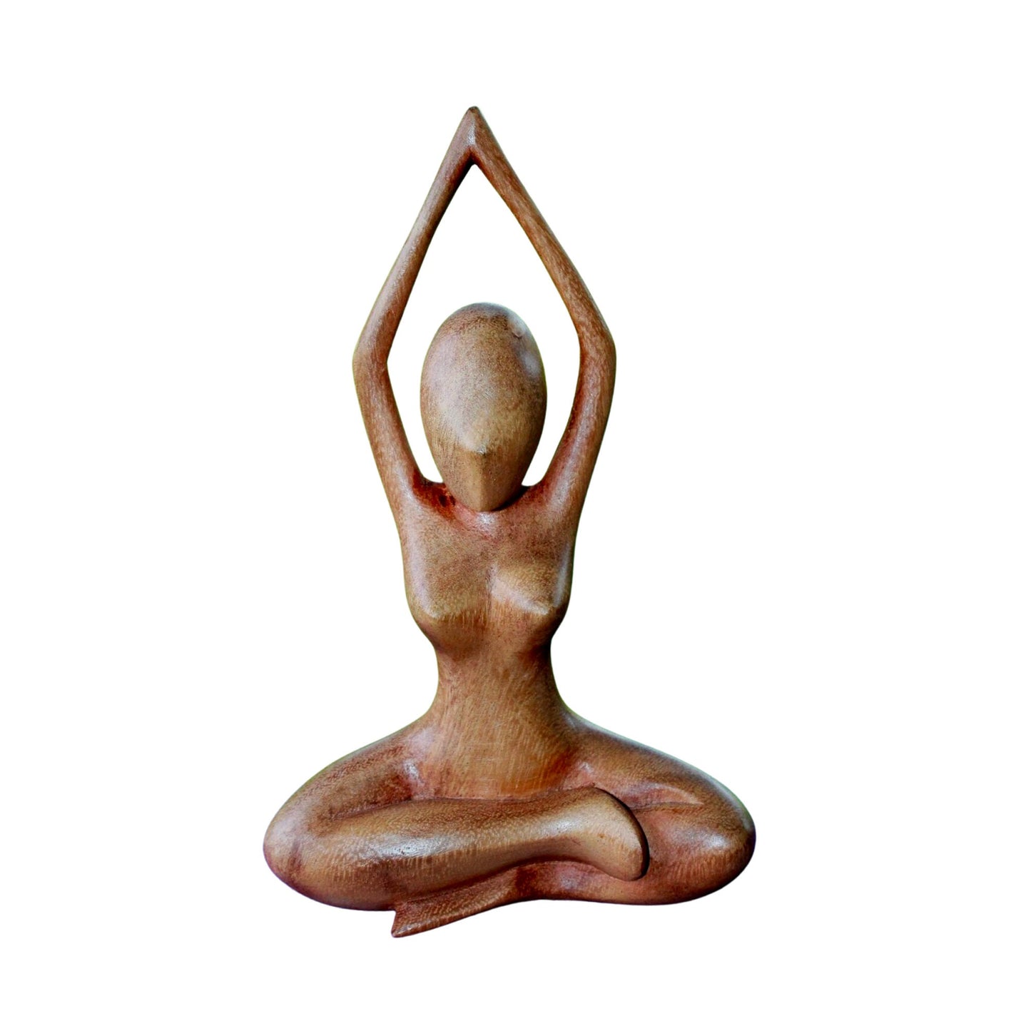 Balinese Yoga Pose Asana Yogini Sculpture Hand Carved Wood Carving Statue Bali art