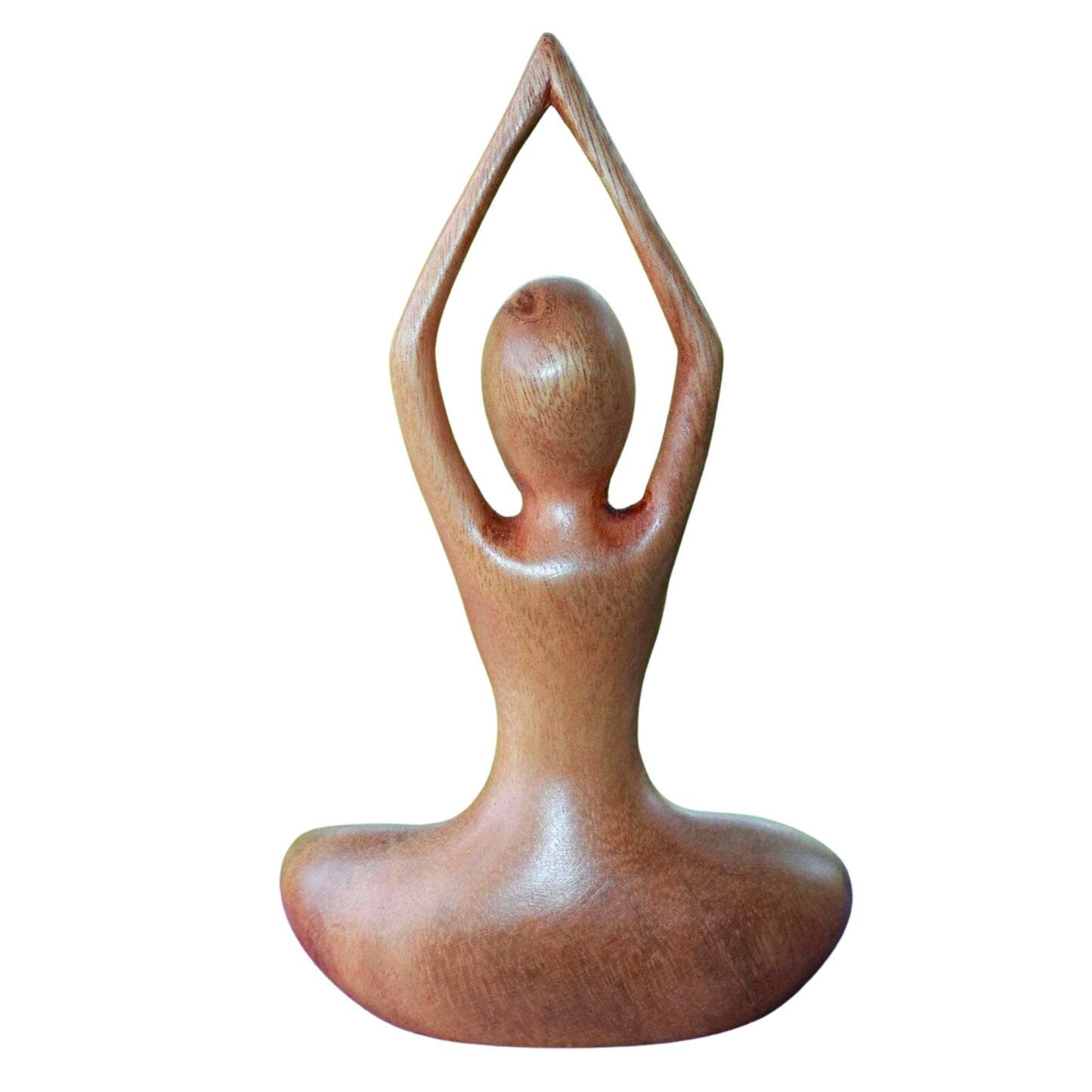 Balinese Yoga Pose Asana Yogini Sculpture Hand Carved Wood Carving Statue Bali art