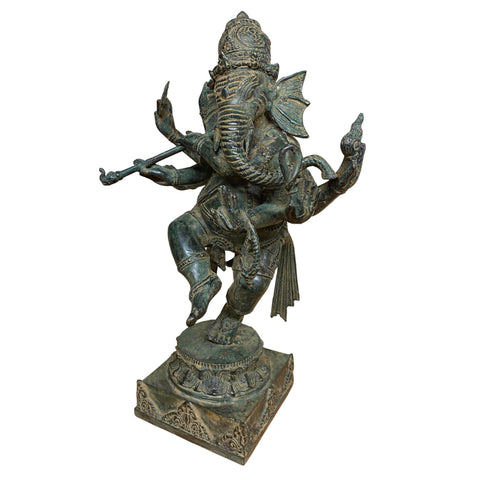 Dancing Ganesha Bronze Statue Elephant God Nataraja Murti Ganapati Ganesh Handmade Vintage Lost wax cast Balinese Art