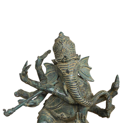 Dancing Ganesha Bronze Statue Elephant God Nataraja Murti Ganapati Ganesh Handmade Vintage Lost wax cast Balinese Art