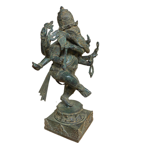 Dancing Ganesha Bronze Statue Elephant God Nataraja Murti Ganapati Ganesh Handmade Vintage Lost wax cast Balinese Art