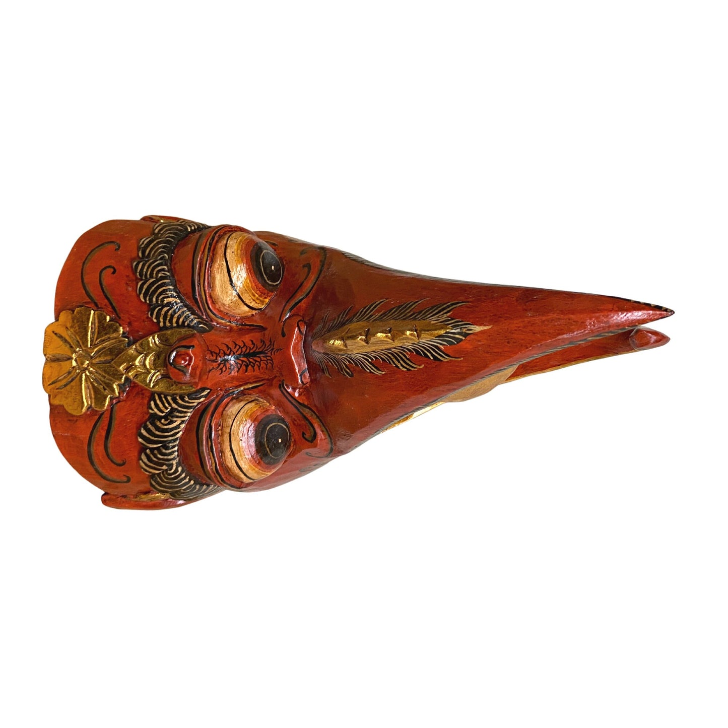 Balinese Garuda Mask |Bali Folk Art  Eagle Guardian | Polychrome Hand Carved Wood collectors Mask