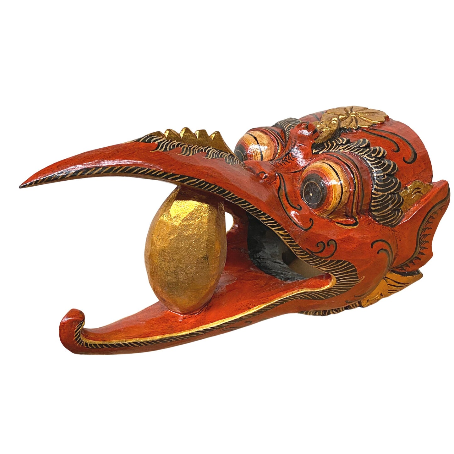 Balinese Garuda Mask |Bali Folk Art  Eagle Guardian | Polychrome Hand Carved Wood collectors Mask