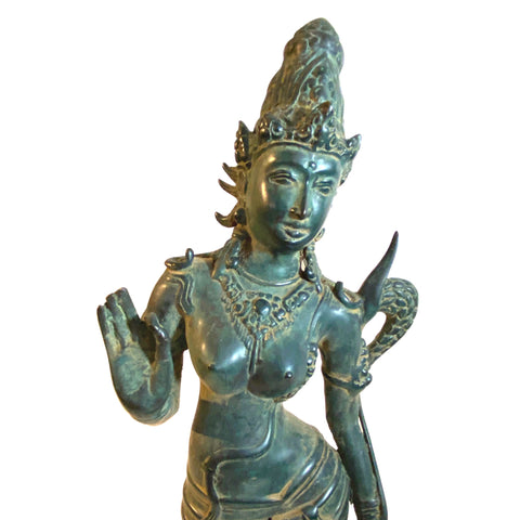 Dewi Sri Goddess Bronze Statue Rice Mother Fertility Goddess Lost wax Art Sculpture Balinese Indonesian Art