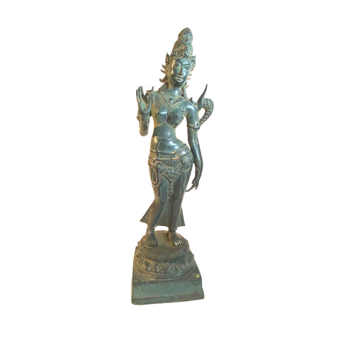 Dewi Sri Goddess Bronze Statue Rice Mother Fertility Goddess Lost wax Art Sculpture Balinese Indonesian Art