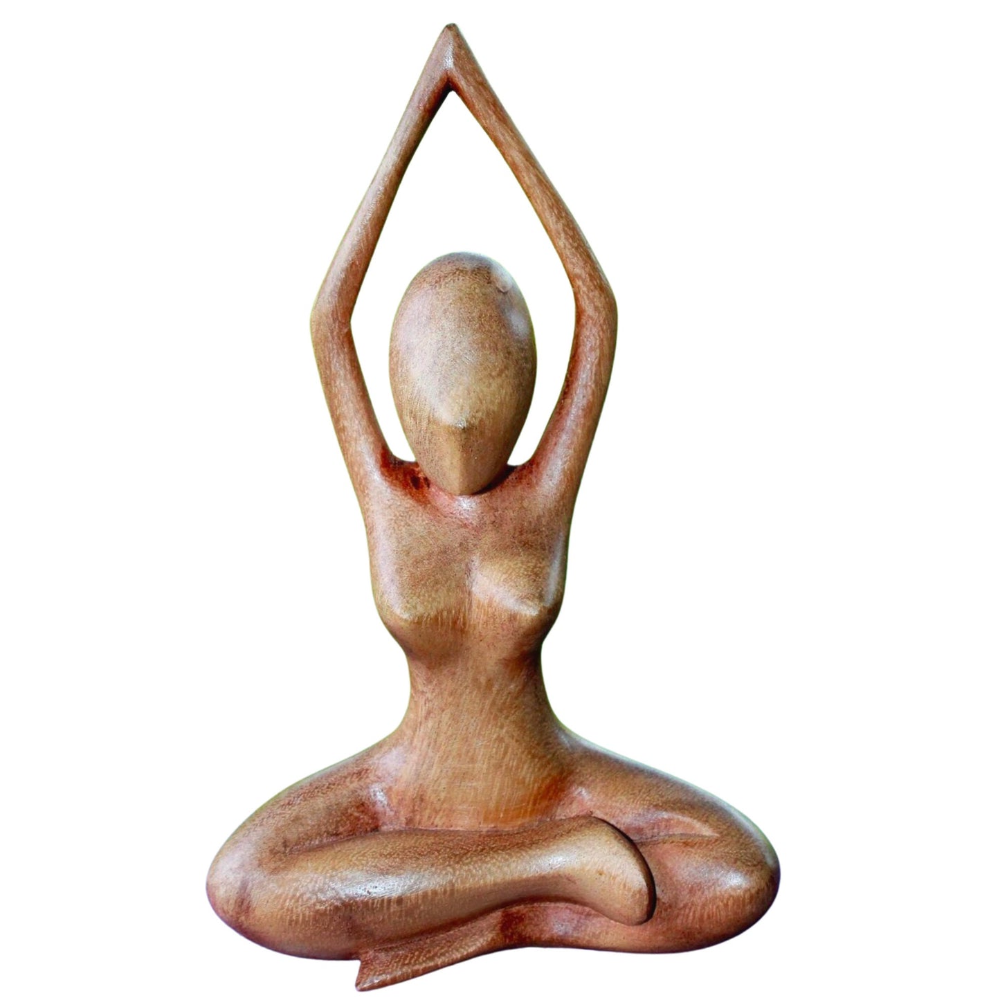 Balinese Yoga Pose Asana Yogini Sculpture Hand Carved Wood Carving Statue Bali art