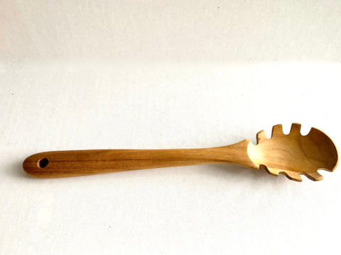 Wooden Spoon wood Ladle Pasta spoon Stir-fry Spatula Hand carved sustainable Teak Wood Kitchen tool Utensil