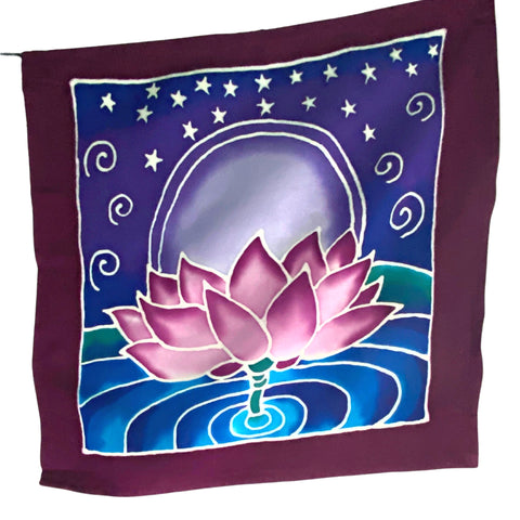 Gaia Mother Earth Goddess  of Elements Prayer Flag Wall hanging Banner Bali Batik Art