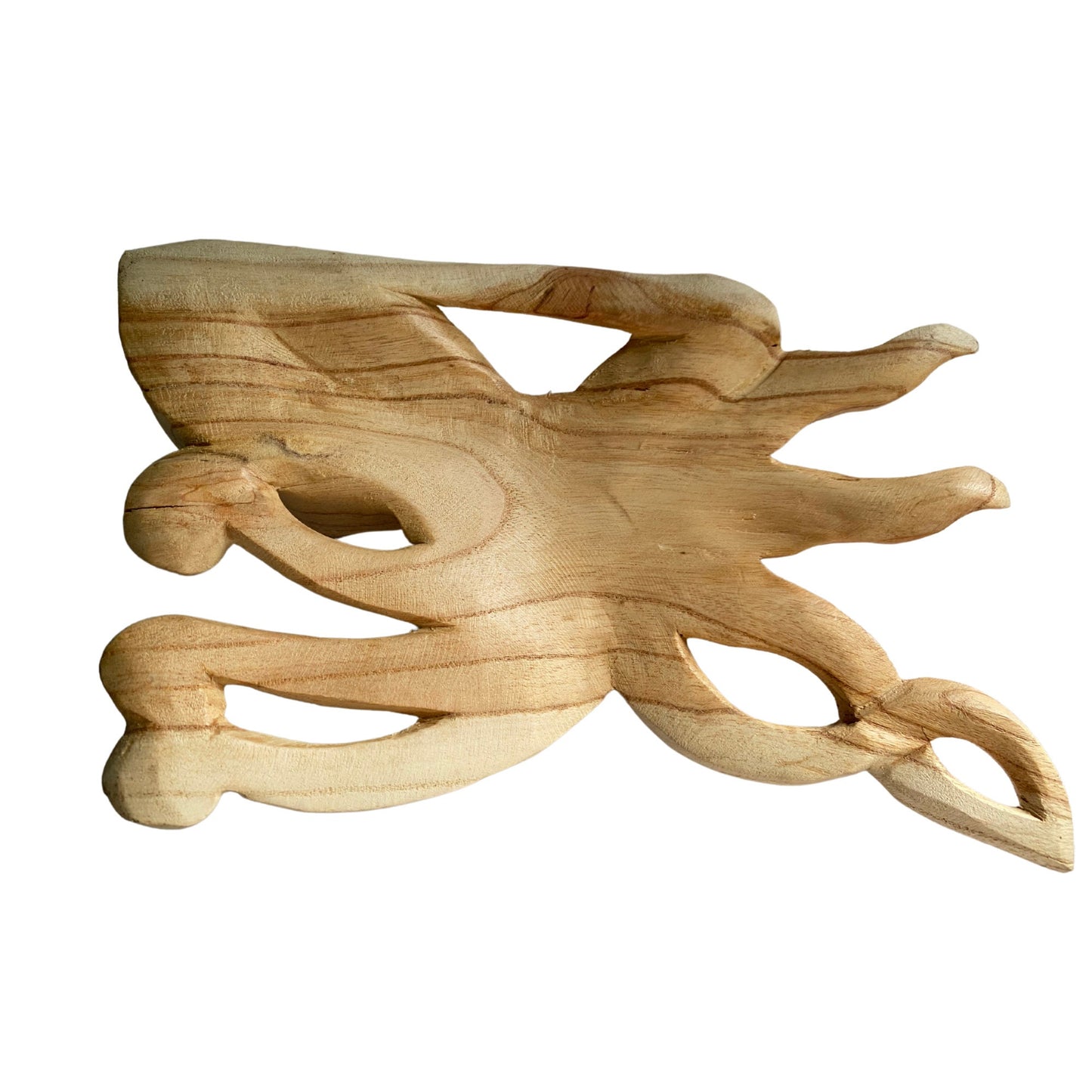 Octopus Sea-life Cephalopod Kraken Statue wood carving Sculpture Bali Wall art